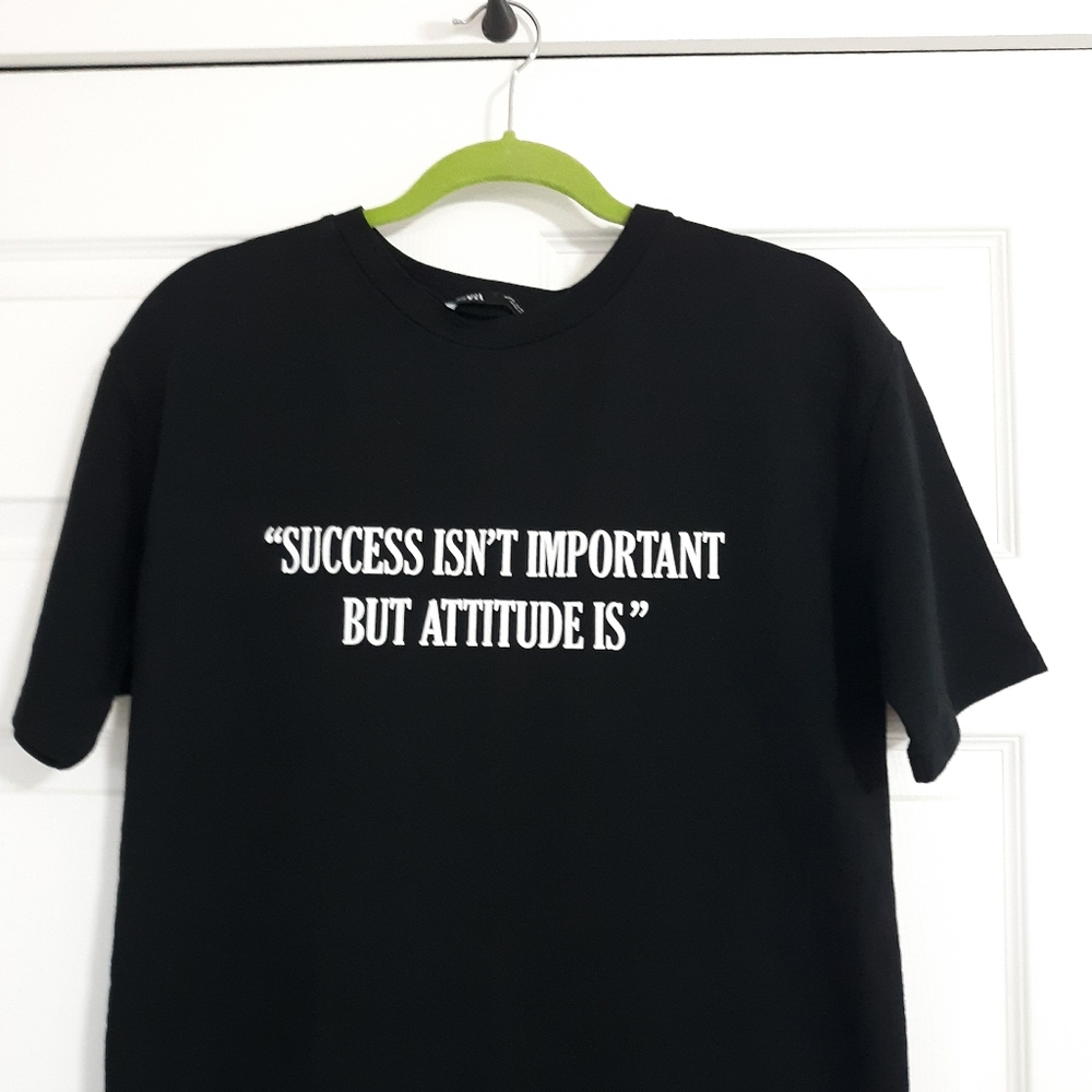 #229Zara mini dress.Size:Small " Success isn't important but attitude is" Size:S - Picture 3 of 4